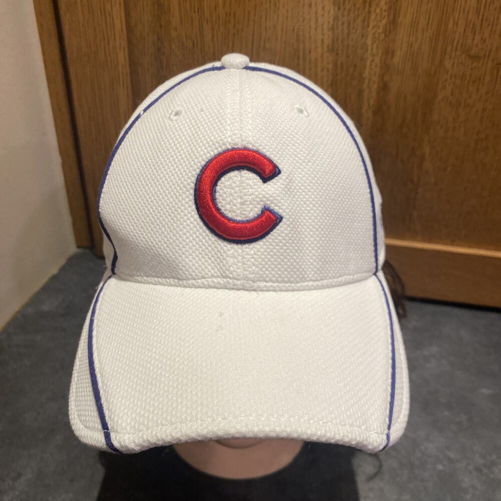 Vintage Y2K Chicago Cubs White New Era 3930 Fitted L/XL Hat Cap